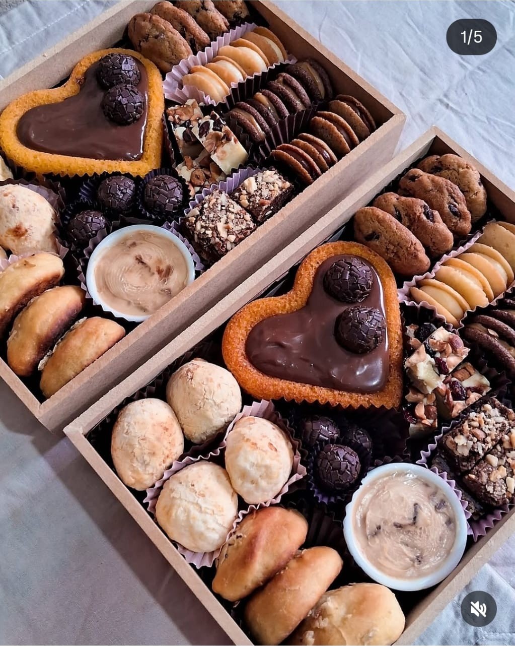 Cesta de café da manhã artesanal criada por aluna Bake Box