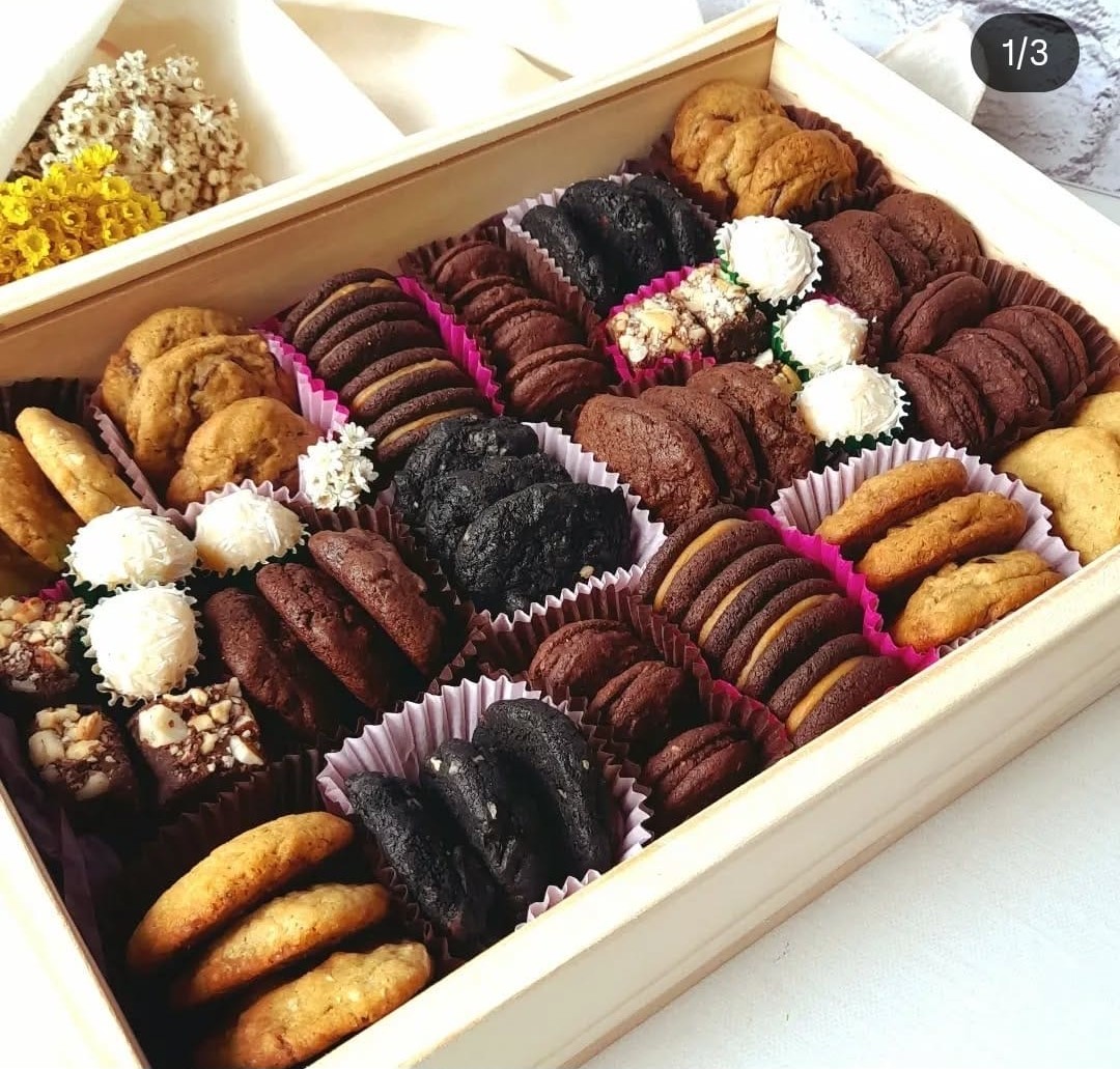 Cesta de café da manhã artesanal criada por aluna Bake Box