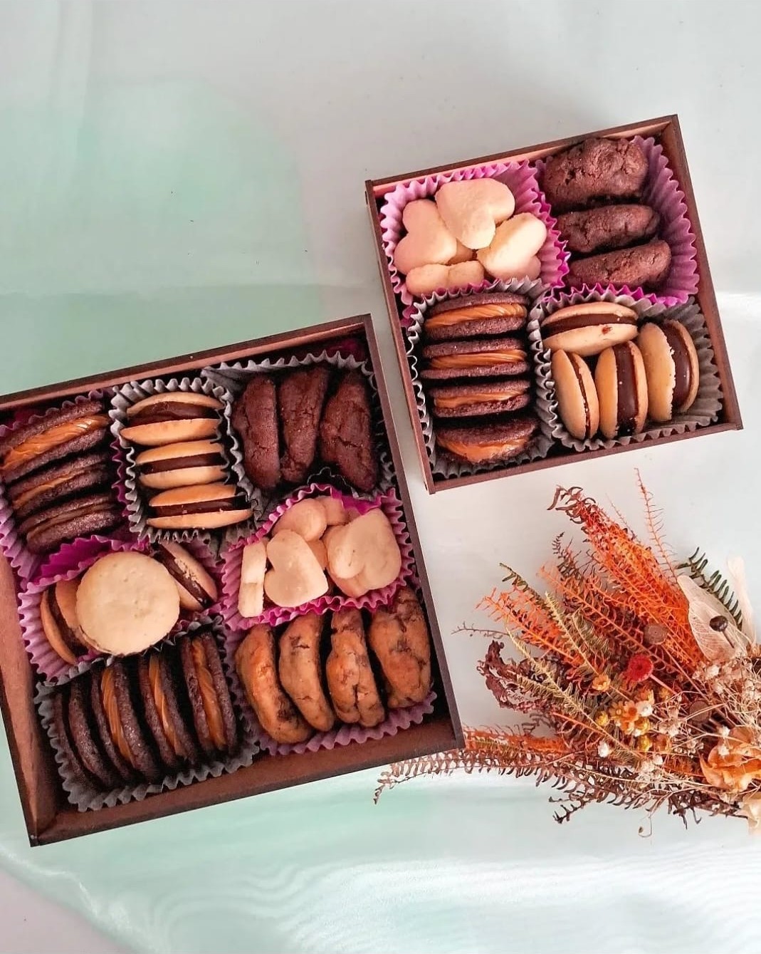 Cesta de café da manhã artesanal criada por aluna Bake Box